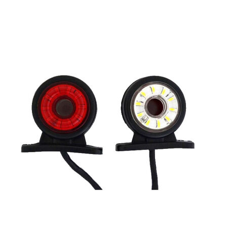 High Quality Set of 2 Rotating Side Marker Lights – Red & White LED, Spinning / Moving Effect, 24V, Waterproof. FREE Delivery for UK mainland!