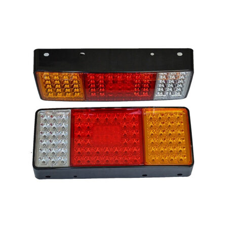 Universal Rear Tail Lights - 2 Pieces (1 Pair), 84 LEDs, 24V, 4 Functions for Truck, Trailer, Lorry, etc.