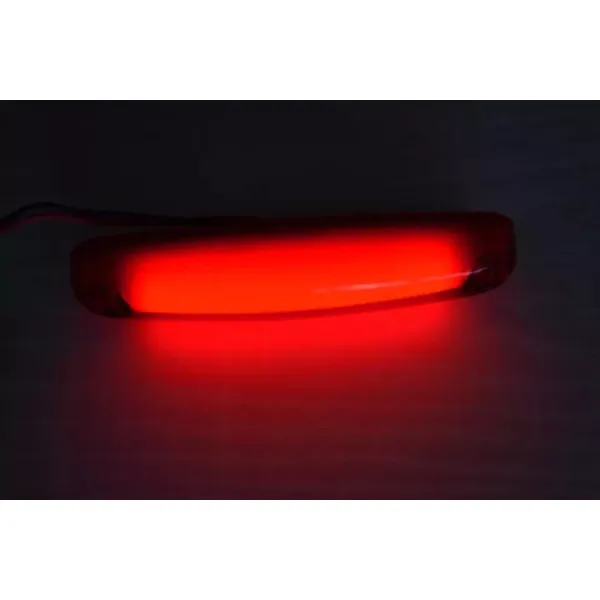 4x Neon Red Rear Marker Lights – LED 12-24V Tail Side Marker Lamps for Trucks, Lorries, and Trailers