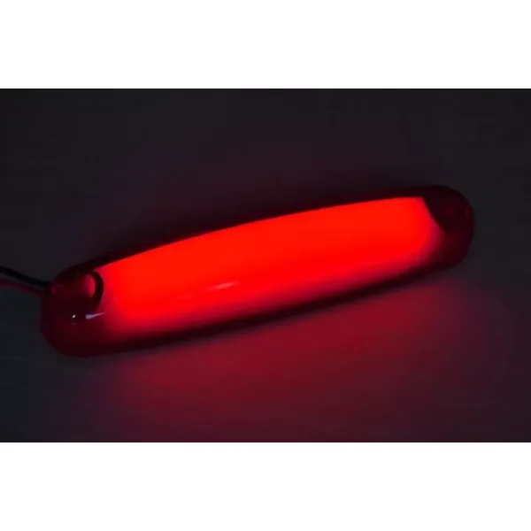 4x Neon Red Rear Marker Lights – LED 12-24V Tail Side Marker Lamps for Trucks, Lorries, and Trailers