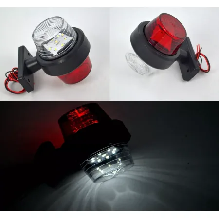 High Quality 4 pcs SMD LED Side Marker Lights - Red & White, 24V, Shockproof & Waterproof . FREE Delivery for UK mainland!