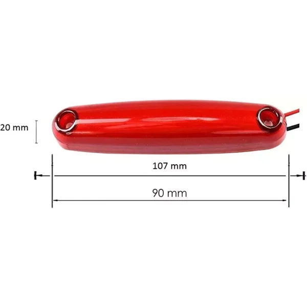 4x Neon Red Rear Marker Lights – LED 12-24V Tail Side Marker Lamps for Trucks, Lorries, and Trailers