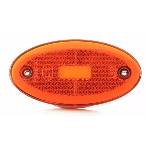 4pcs Orange LED Oval Position Lights 12V - 24V Amber Side lamps for Truck Lorry Bus Van Motorhome etc.