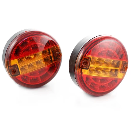 High-Performance 24V LED Rear Tail Lights for Trucks, Trailers & Lorries – SMD LEDs, Red & Amber Functions, Thin Design