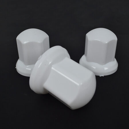 white plastic bolt caps