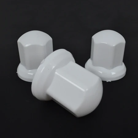 white plastic bolt caps