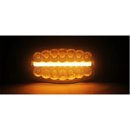 12V - 24V LED Amber Front Light High Beam Light bar Lorry Truck SUV Pickup
