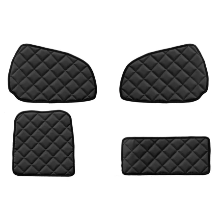 Black Eco Leather Door Cards & Dashboard Mats for SCANIA R/P/G 4 piece set