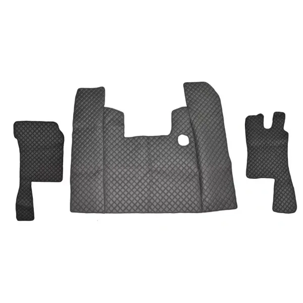 Black Cab Floor Mats for Scania 4 Series 1995-2004 Manual RHD Eco Leather