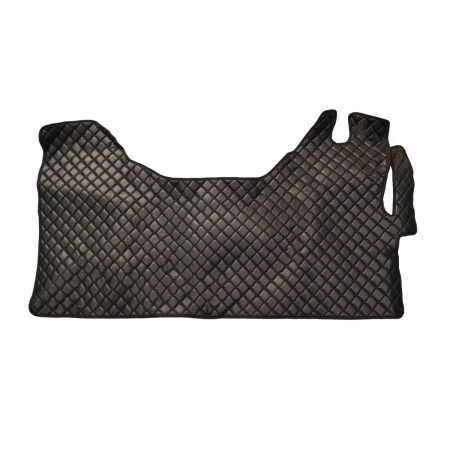 for IVECO DAILY VI 2014+ RHD Black with Red Stitches Eco Leather Floor Mats