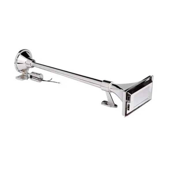 High Quality 12V-24V Air Horn Chrome Single Horn with 139dB 'Like-Train' Sound for Truck, Van, Lorry, Boat. FREE Delivery for UK and Europe!