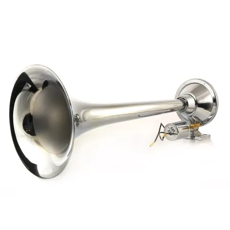 High Quality 12V-24V Air Horn – Chrome Finished 139dB Single Horn for Truck, Van, Bus, Lorry, etc. FREE Delivery for UK and Europe!