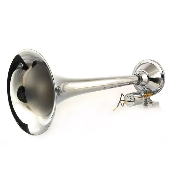 High Quality 12V-24V Air Horn – Chrome Finished 139dB Single Horn for Truck, Van, Bus, Lorry, etc. FREE Delivery for UK and Europe!