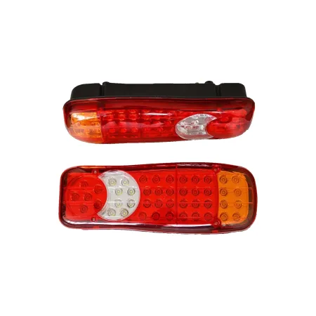 2 pcs LED 24V Rear Tail Lights, 45 LEDs,  5 Function for Trucks, Trailers & Buses