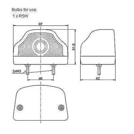 High Quality 2 pcs Rear Number Plate Lights – E-marked, CE Approved, 12V/24V, MOT Compliant. FREE Delivery for UK and Europe!