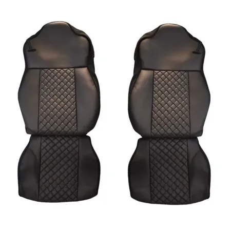 High Quality Eco Leather Seat Covers for Ford F-Max (2018+) - Premium Black Eco-Leather, Breathable, Machine Washable. FREE Delivery!