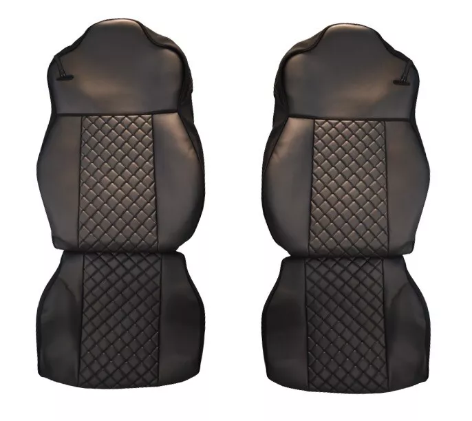 High Quality Eco Leather Seat Covers for Ford F-Max (2018+) - Premium Black Eco-Leather, Breathable, Machine Washable. FREE Delivery!
