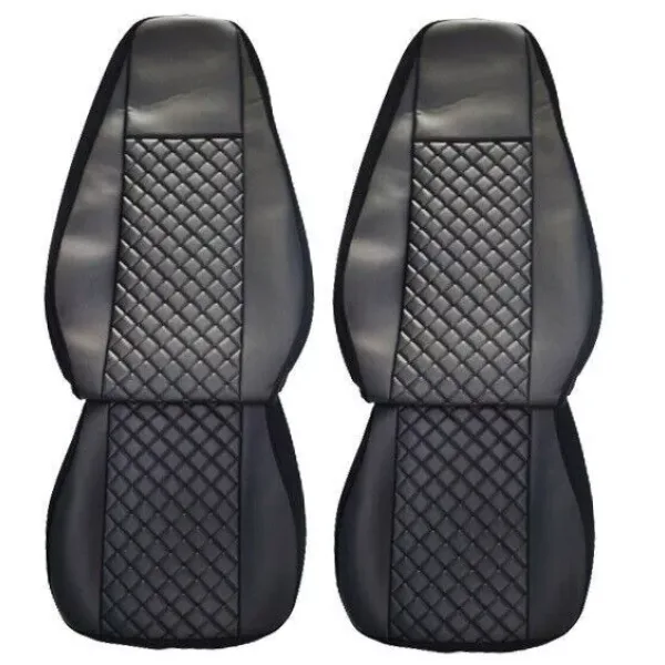 High Quality Eco Leather Seat Covers for Renault Premium 400-450 (2004-2013) – Black, Made in EU. FREE Delivery for UK and Europe!