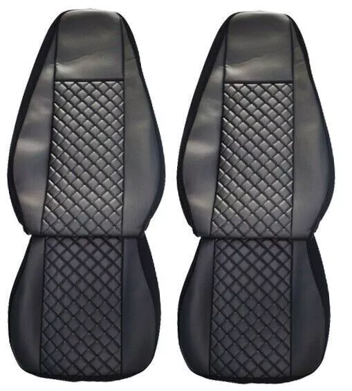 High Quality Eco Leather Seat Covers for Renault Premium 400-450 (2004-2013) – Black, Made in EU. FREE Delivery for UK and Europe!