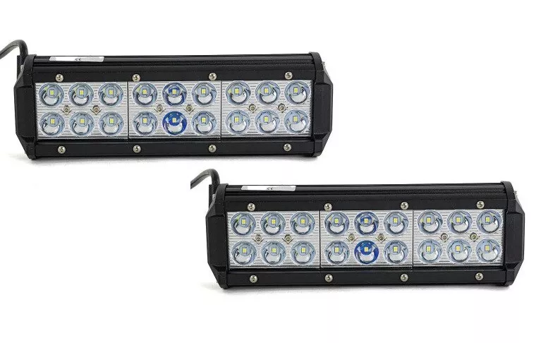 High Quality 2 pcs LED Light Bar 54W Spot Beam High-Intensity 18 LED Work Lights, IP67 Waterproof, 9V–36V. FREE Delivery for UK and Europe!