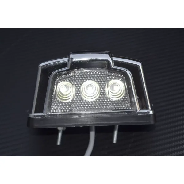 High Quality Chrome Led Number Plate Lights – Front/Rear, 12V - 24V, ABS Plastic, with Fitting Bolts Included. FREE Delivery for UK and Europe!