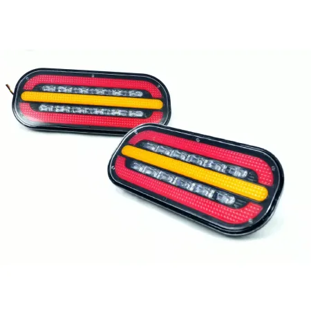High Quality 2 pcs Neon Rear Tail Lights with Dynamic Indicator- 24V LED Tail Lamps 4 Functions for Truck, Trailer, Lorry etc. FREE Delivery for UK