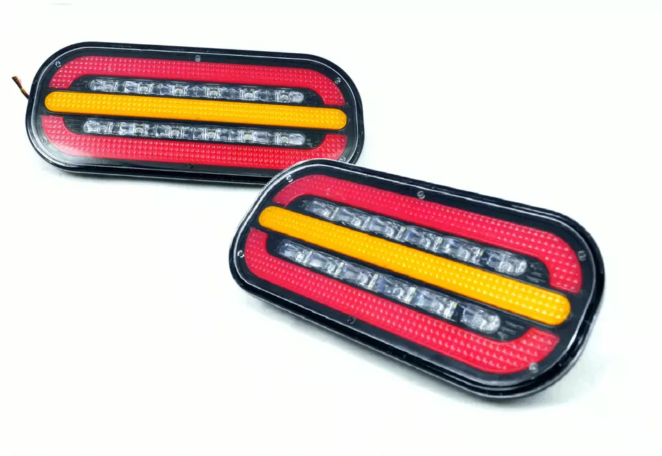 High Quality 2 pcs Neon Rear Tail Lights with Dynamic Indicator- 24V LED Tail Lamps 4 Functions for Truck, Trailer, Lorry etc. FREE Delivery for UK