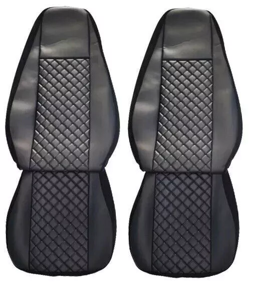 High Quality 4 pcs set of Premium Black Eco Leather Seat Covers for Volvo FH2 FH3 Euro 5 (2006-2015). FREE Delivery for UK and Europe!