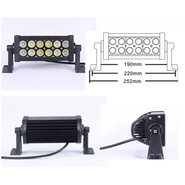 FREE Delivery for UK and Europe! High Quality,Bright & Durable SPOT LED Light Bar – Easy Install with Stainless Brackets, 9V-36V.