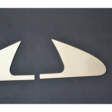 Stainless Steel Door Inserts for DAF CF Trucks – Set of 2 Polished Metal Door Decorations