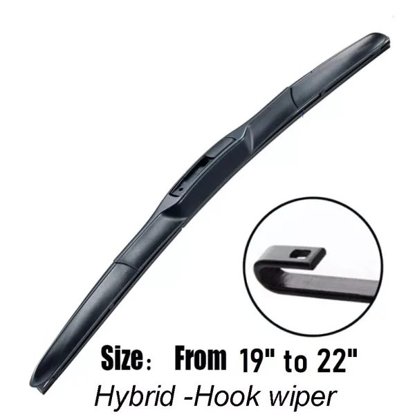 High Quality Hybrid Windshield Wiper Blade 21" (530mm) with Hook Attachment - Premium Performance. FREE Delivery for UK and Europe!