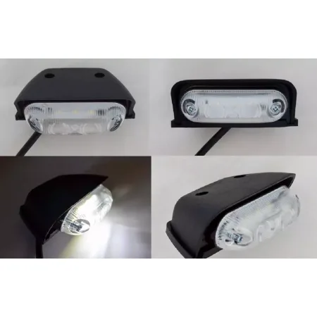 4 pcs LED White Marker Lights – Front Position Lamps for Truck, Chassis, Lorry, Van, Horsebox, Motorhome (12V - 24V)