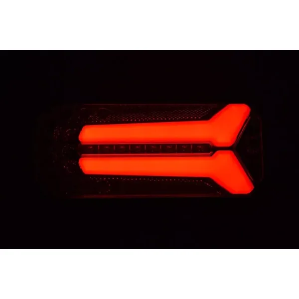 Pair of 12V-24V Multi-Functional Dynamic LED Rear Tail Lights for Trucks, Lorries, and Trailers E20 Marked, ECE Approved, IP68 Waterproof