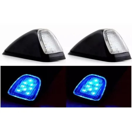 High Quality Ice Blue Cabin Roof Marker Lights - 4 pcs Cab LED Marker Lamps for MERCEDES ATEGO, ACTROS, AXOR (24V). FREE Delivery!