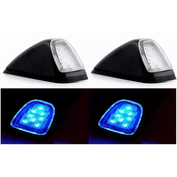 High Quality Ice Blue Cabin Roof Marker Lights - 4 pcs Cab LED Marker Lamps for MERCEDES ATEGO, ACTROS, AXOR (24V). FREE Delivery!
