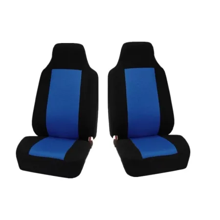 High Quality Set of 2pcs Car Front Seat Covers. Black & Blue Fabric, Tailored for Smart Fortwo, Roadster, BRABUS Models. FREE Delivery for UK!