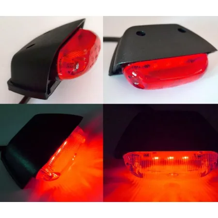 Rear Red Marker Lights – 2x LED Red Rear Outline Lamps for Lorry, Scania, Volvo, MAN, DAF, Iveco, Ford, and More (12V - 24V)