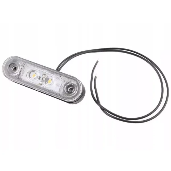 WHITE 2 SMD LED Marker Light Lamp Bull-Row Bar Flush Fit 12V-24V