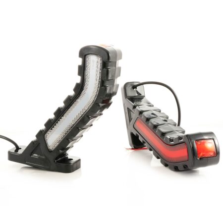 High Quality Stalk Side Marker Lights- 2x 24V Neon, Triple Function (White, Red, Amber), Waterproof, Shockproof. FREE Delivery for UK Mainland