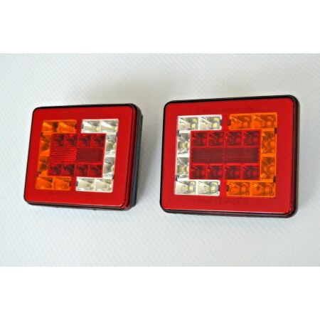 2 pcs Led 24V Tail Lights for Truck, Lorry, and Trailer – High-Output SMD, E-Marked, Waterproof, 5 Functions