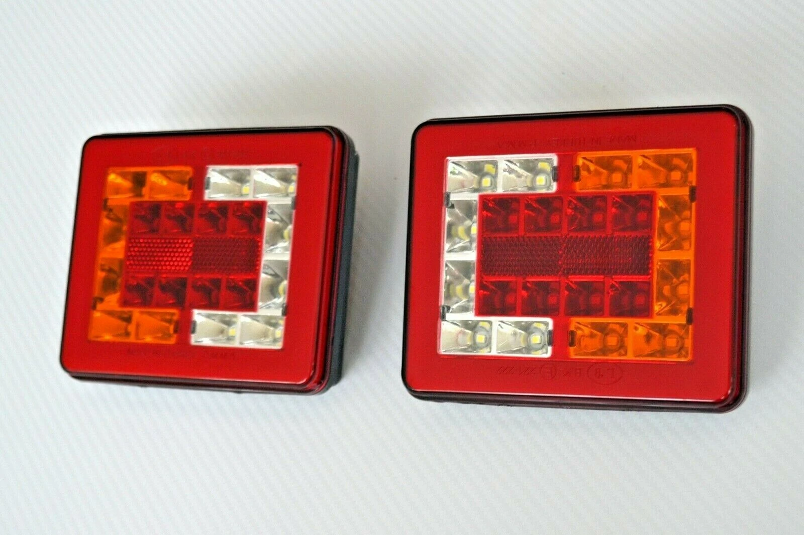 2 pcs Led 24V Tail Lights for Truck, Lorry, and Trailer – High-Output SMD, E-Marked, Waterproof, 5 Functions