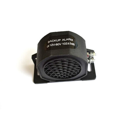 Black Metal Reversing Beeper | Powerful Backup Alarm with 102-105dB Sound for Vehicles - 12V to 24V