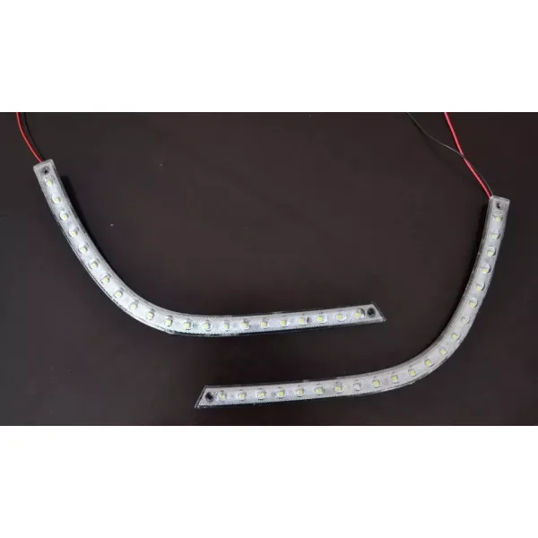 High Quality LED DRL Indicators - 2x Unique Blue 24V LED Day time running Lights for Mercedes Axor Lorry. FREE Delivery for UK mainland.