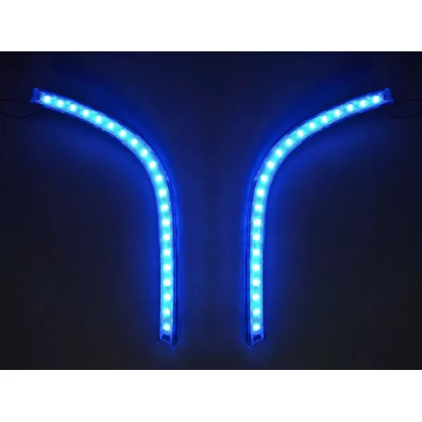 High Quality LED DRL Indicators - 2x Unique Blue 24V LED Day time running Lights for Mercedes Axor Lorry. FREE Delivery for UK mainland.