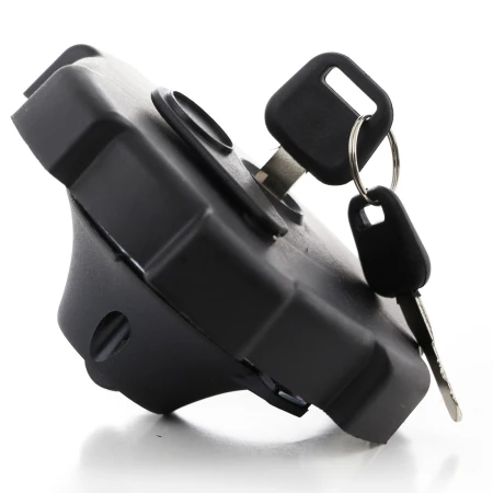 Black Locking Fuel Tank Cap with 2 Keys & Dust Protective Cover – Vented, Fits MAN TGA TGX TGS