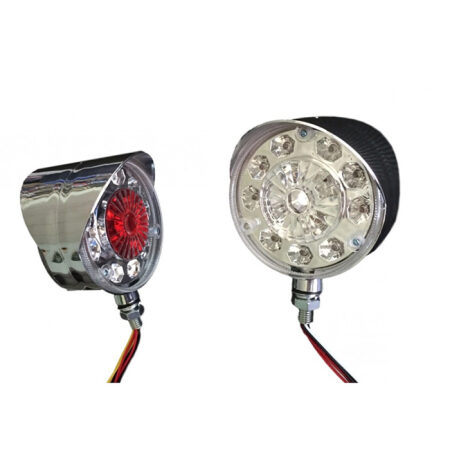 High Quality 2pcs Side Mirror Marker Lights - LED Corner Indicator Lights with Chrome Bezel - 12V, White & Red. FREE UK Delivery!