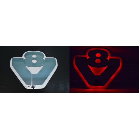 High Quality Neon Sign V8 Cabin Light for all Trucks, Red LED Mirror Panel | 24V Interior Light. FREE Delivery for UK and Europe!