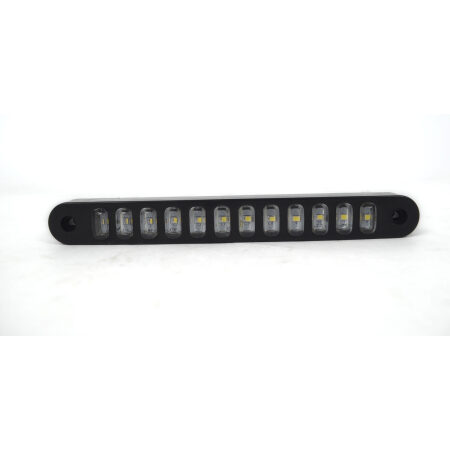 High Quality 2 pcs White LED Marker Lights with Black Rubber Base, 12V - 24V, IP67 Waterproof Rated! FREE Delivery for UK mainland!