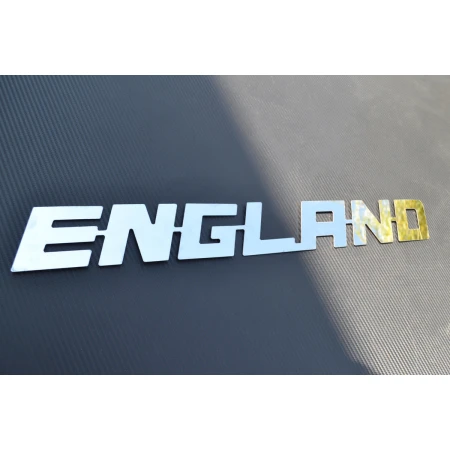 Stainless Steel Sign 'ENGLAND' - Polished Decorative Badge for Trucks, Lorries, Campers, etc.