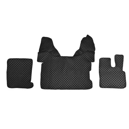 for DAF XF 105 automatic Trucks Black Eco Leather Floor Cabin Mats